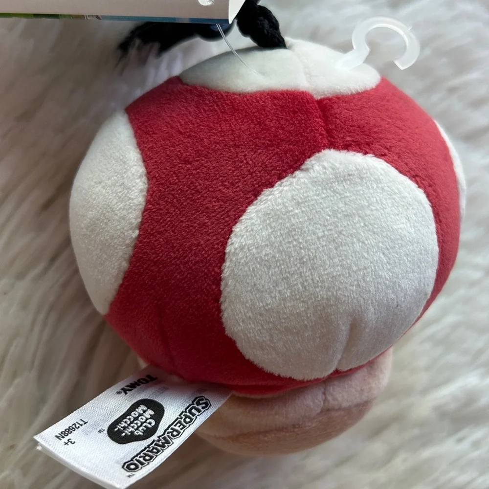 Mochi Mochi Super Mario Mushroom Plush Clip on Keychain New-Super Mushroom Small